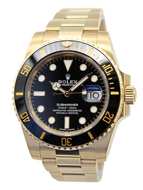 rolex herrenuhr submariner date gold edelstahl|rolex submariner 18 ct yellow gold.